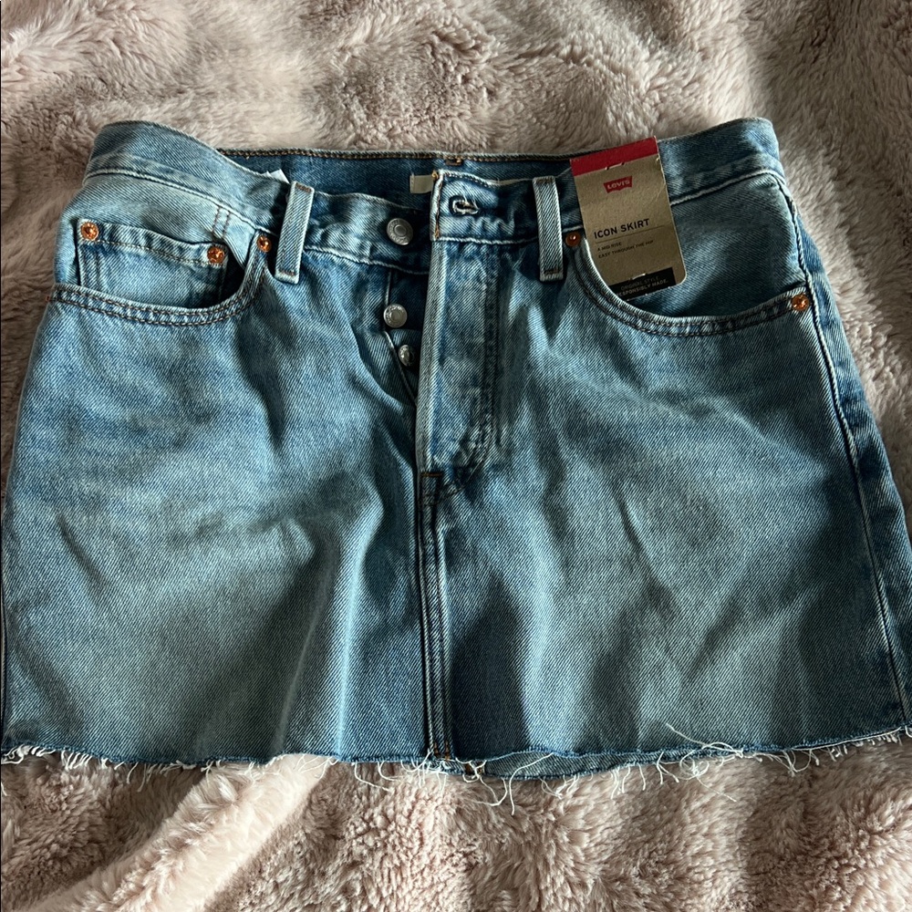 Levi's Light Blue Denim Mini Skirt
